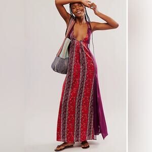 Bohemian Nights Maxi Slip by Intimately at Free People in Fiery Red. Size: M & L